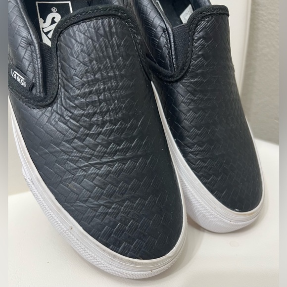 (Size 5.5) Black Italian Weave Slip-Ons, by VANS - Picture 3 of 6